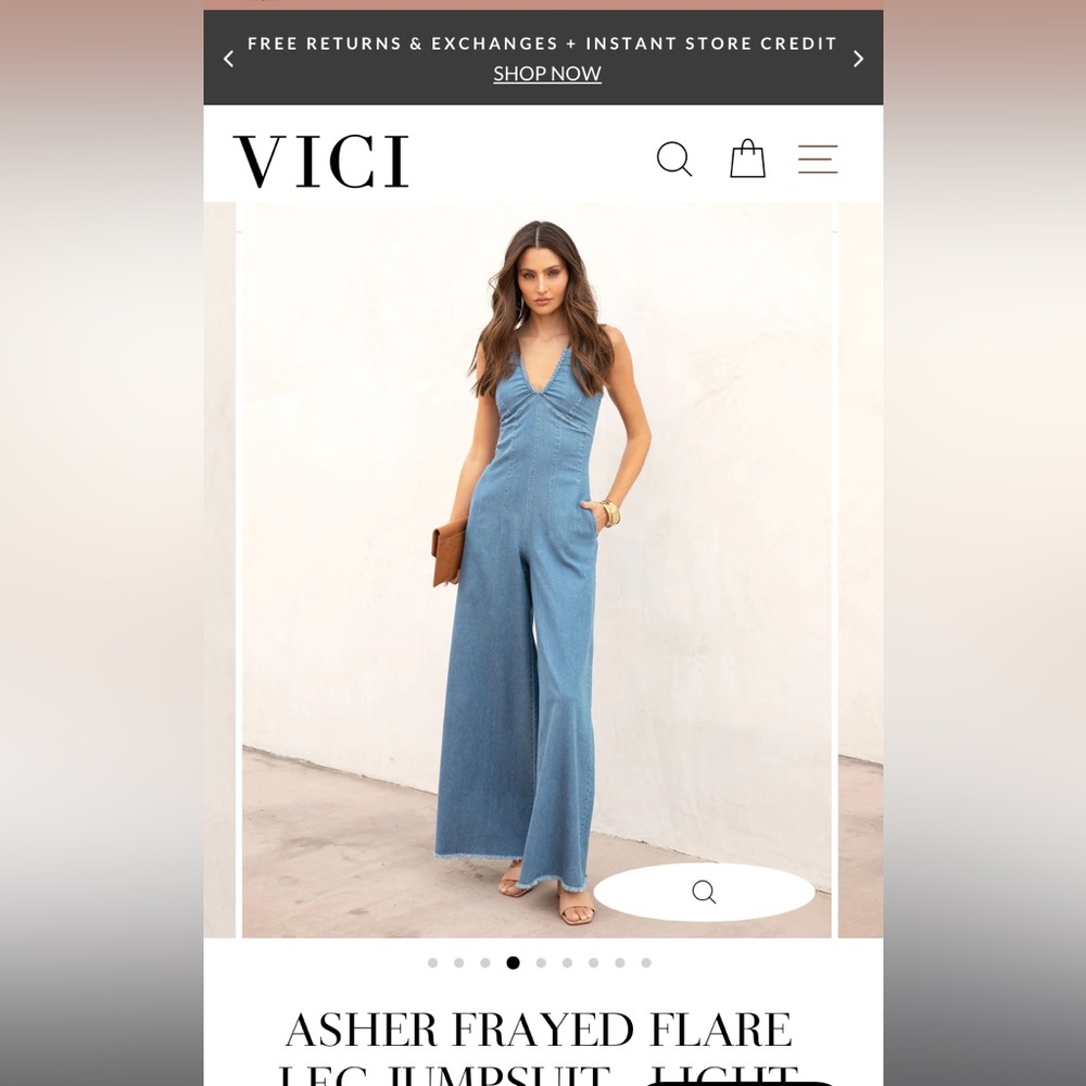 VICI Asher Frayed Flare Leg Jumpsuit
